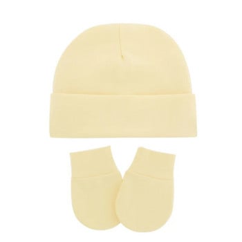 Σετ γάντια για μωρά καπέλο για αγόρια ζεστά βαμβακερά φασόλια για νεογέννητο καπό για μωρά