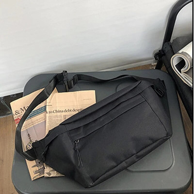 Veľkokapacitná náprsná taška unisex ľadvinka streetwear náprsná taška hip hop banánové tašky vysoko kvalitná vonkajšia veľká opasková taška