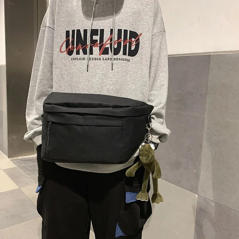 Veľkokapacitná náprsná taška unisex ľadvinka streetwear náprsná taška hip hop banánové tašky vysoko kvalitná vonkajšia veľká opasková taška