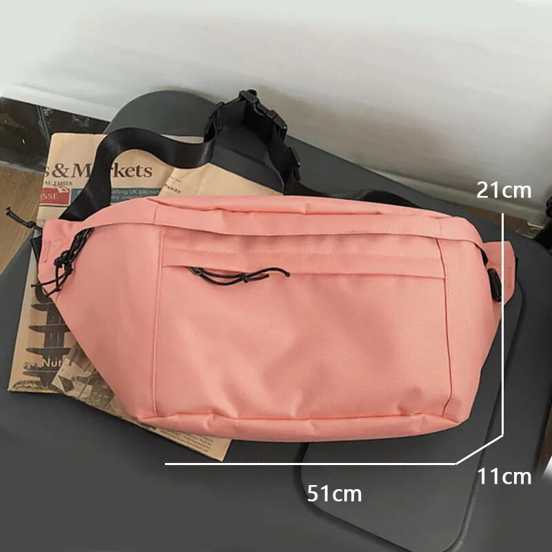 Veľkokapacitná náprsná taška unisex ľadvinka streetwear náprsná taška hip hop banánové tašky vysoko kvalitná vonkajšia veľká opasková taška