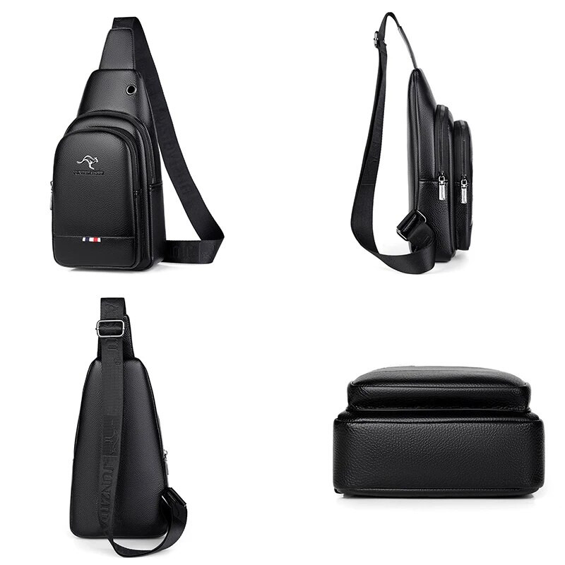 Ανδρικό πακέτο στήθους Τσάντα χιαστί Πολυτελής σχεδίαση Ανθεκτική PU Δερμάτινη τσάντα Τσάντα στήθους Vintage Leisure Ανδρική τσάντα τσάντα ώμου