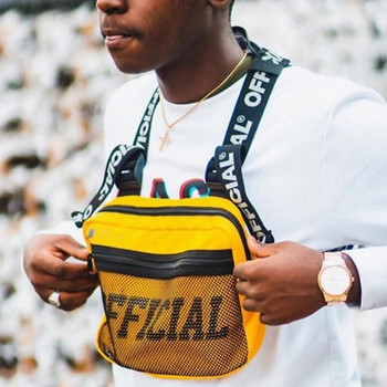 Streetwear Мъжка чанта Тактическа жилетка Хип-хоп стил Crossbody Чанти за гърди Пакети за 2020 г. Fashion Punck Chest Rig Жилетка Чанта за кръста Унисекс