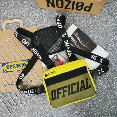 Pánska streetwear taška, taktická vesta, hip hopový štýl, crossbody náprsné tašky, batohy pre rok 2020, módna punková vesta na hrudník, unisex