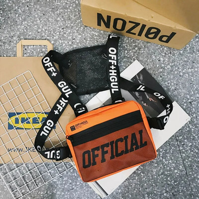 Pánska streetwear taška, taktická vesta, hip hopový štýl, crossbody náprsné tašky, batohy pre rok 2020, módna punková vesta na hrudník, unisex