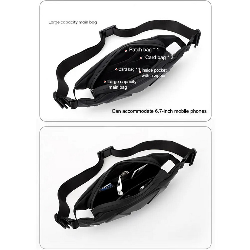 Geantă de piept cu carcasă tare, genți de umăr reglabile pentru bărbați, multifuncționale, portabile, ușoare, accesorii pentru sport în aer liber