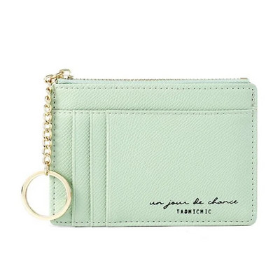 1 ks nové módne dámske peňaženky z umelej kože s peňaženkou na zips, mini kľúčenka, prenosná malá peňaženka s viacerými kartami, držiak na karty