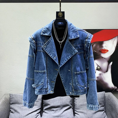 Pánsky elegantný kabát PFHQ s voľným výklenkom a ramennými vypchávkami, vysoko kvalitný, elegantný, jarný, 2023, štýlový, nový