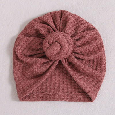 Turban cu gogoașă solidă șapcă pentru fetiță, iarnă, caldă, pălărie pentru sugari, elastică pentru nou-născut, turbane, bentite, accesorii pentru păr pentru bebeluși