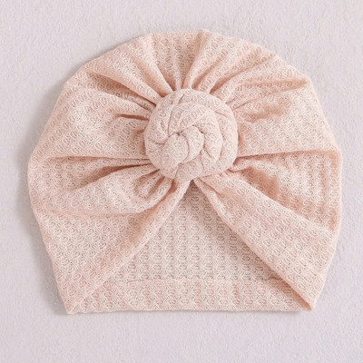 Turban cu gogoașă solidă șapcă pentru fetiță, iarnă, caldă, pălărie pentru sugari, elastică pentru nou-născut, turbane, bentite, accesorii pentru păr pentru bebeluși