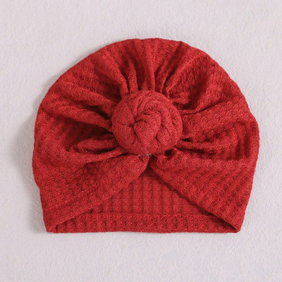 Turban cu gogoașă solidă șapcă pentru fetiță, iarnă, caldă, pălărie pentru sugari, elastică pentru nou-născut, turbane, bentite, accesorii pentru păr pentru bebeluși