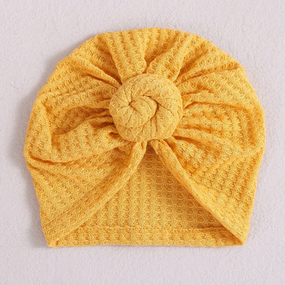 Turban cu gogoașă solidă șapcă pentru fetiță, iarnă, caldă, pălărie pentru sugari, elastică pentru nou-născut, turbane, bentite, accesorii pentru păr pentru bebeluși