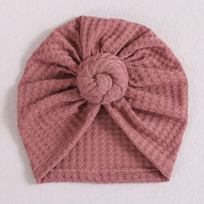 Turban cu gogoașă solidă șapcă pentru fetiță, iarnă, caldă, pălărie pentru sugari, elastică pentru nou-născut, turbane, bentite, accesorii pentru păr pentru bebeluși