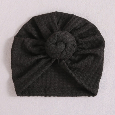 Turban cu gogoașă solidă șapcă pentru fetiță, iarnă, caldă, pălărie pentru sugari, elastică pentru nou-născut, turbane, bentite, accesorii pentru păr pentru bebeluși