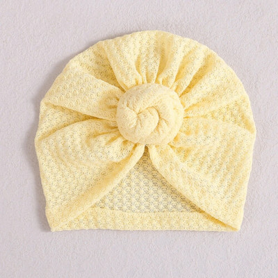 Turban cu gogoașă solidă șapcă pentru fetiță, iarnă, caldă, pălărie pentru sugari, elastică pentru nou-născut, turbane, bentite, accesorii pentru păr pentru bebeluși