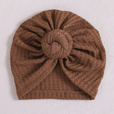 Turban cu gogoașă solidă șapcă pentru fetiță, iarnă, caldă, pălărie pentru sugari, elastică pentru nou-născut, turbane, bentite, accesorii pentru păr pentru bebeluși