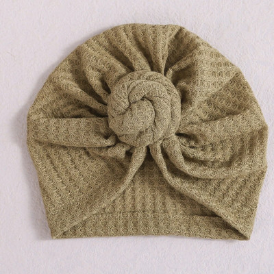 Turban cu gogoașă solidă șapcă pentru fetiță, iarnă, caldă, pălărie pentru sugari, elastică pentru nou-născut, turbane, bentite, accesorii pentru păr pentru bebeluși