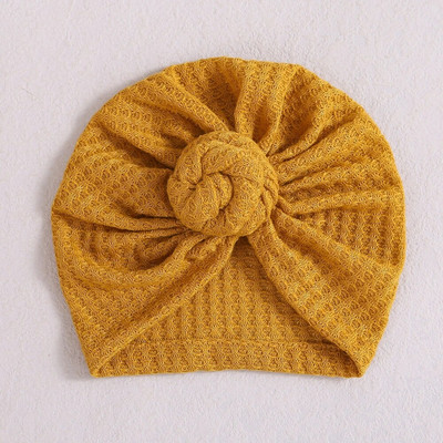 Turban cu gogoașă solidă șapcă pentru fetiță, iarnă, caldă, pălărie pentru sugari, elastică pentru nou-născut, turbane, bentite, accesorii pentru păr pentru bebeluși