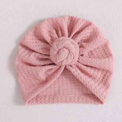 Turban cu gogoașă solidă șapcă pentru fetiță, iarnă, caldă, pălărie pentru sugari, elastică pentru nou-născut, turbane, bentite, accesorii pentru păr pentru bebeluși