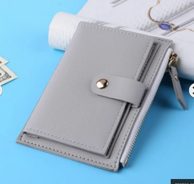 Portofele simple pentru femei Poșetă din piele pentru femei Mini Hap Suport multi-carduri solid Portofele scurte pentru monede Portofel mic subțire Fermoar