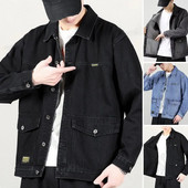 Palton pentru bărbați cu rever cu mâneci lungi cu un singur piept, cu nasturi, calduroase, casual, cu cusături ferme, pentru bărbați, de toamnă, pentru muncă