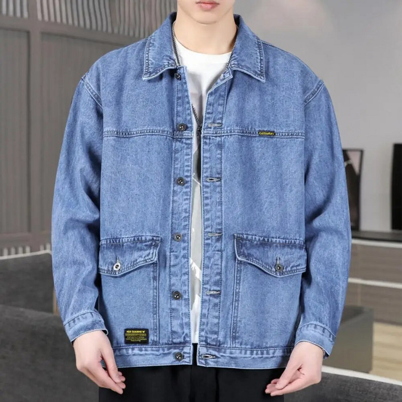 Palton pentru bărbați cu rever cu mâneci lungi cu un singur piept, cu nasturi, calduroase, casual, cu cusături ferme, pentru bărbați, de toamnă, pentru muncă