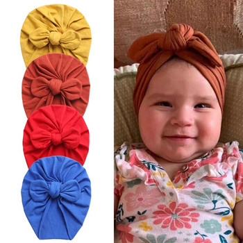 Αυτιά κουνελιού Κόμπος Ζεστό ινδικό καπέλο Μπαντάνες για μωρά τουρμπάνι Κορίτσια Παιδικά μαλλιά Ζώνες κεφαλής Αξεσουάρ Περιτύλιγμα κεφαλής