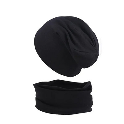Set de eșarfe pentru pălărie nouă pentru bebeluși, băieți, fete, șapcă Hip Hop, toamnă, iarnă, moale, elastică, pălării, bonetă din bumbac, pentru nou-născut, accesorii calde