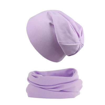 Set de eșarfe pentru pălărie nouă pentru bebeluși, băieți, fete, șapcă Hip Hop, toamnă, iarnă, moale, elastică, pălării, bonetă din bumbac, pentru nou-născut, accesorii calde