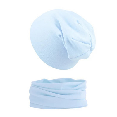 Set de eșarfe pentru pălărie nouă pentru bebeluși, băieți, fete, șapcă Hip Hop, toamnă, iarnă, moale, elastică, pălării, bonetă din bumbac, pentru nou-născut, accesorii calde