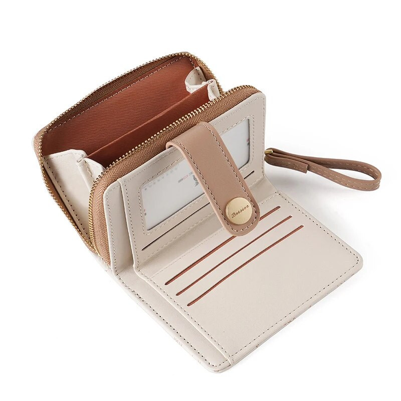 Portofel japonez drăguț de pisică pentru fete, scurt, pentru identificarea studentului/suport card bancar, geantă de bani, portofele cu fermoar, pentru femei, poșeta de depozitare a cheilor