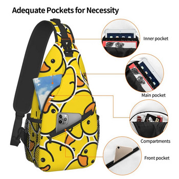 Жълти чанти за през рамо през рамо Гумени патешки джобове Пътен пакет Messenger Спортна тийнейджърска чанта за рамо Унисекс
