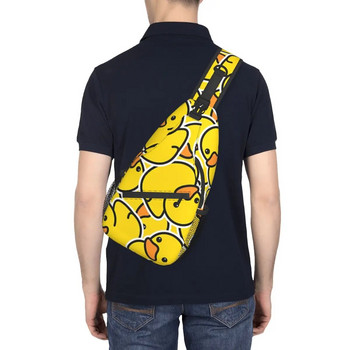 Κίτρινες τσάντες στήθους χιαστί Τσέπες από καουτσούκ για πάπια Πακέτο ταξιδιού Messenger Sports Teens Shoulder Bag Unisex