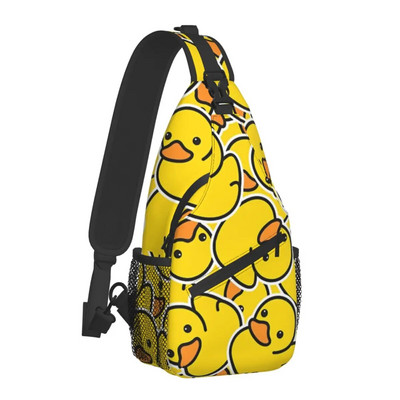Жълти чанти за през рамо през рамо Гумени патешки джобове Пътен пакет Messenger Спортна тийнейджърска чанта за рамо Унисекс