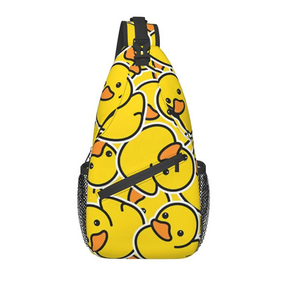 Žlté crossbody kabelky na hrudník, gumené vrecká s kačičkou, cestovná taška cez rameno, športová taška cez rameno pre tínedžerov, unisex