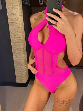 S - XL Underwired Cut Out Halter Γυναικεία μαγιό One Piece Γυναικείο μαγιό Monokini High Cut μαγιό Swim Lady V4418