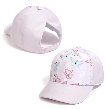 Нова детска бейзболна шапка с цветна шапка с вратовръзка за слънце Пролет Лято Момичета Момчета Бейзболни шапки Външна регулируема козирка Бебешки шапки
