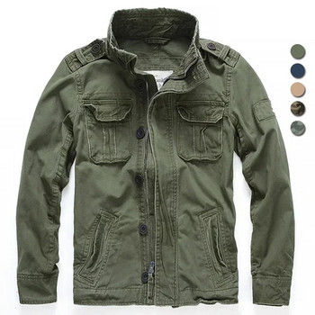 Мъжко военно яке Мъжки M65 Denim Ретро карго якета Outdoor Multi Pockets Camo Tops Field Casual Fashion Turing Coats Uniform