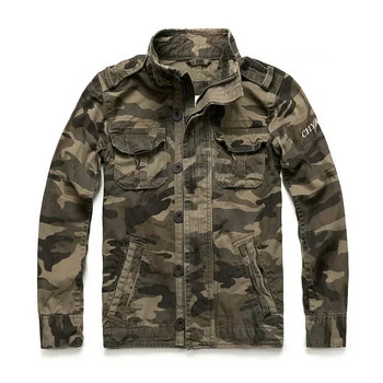 Мъжко военно яке Мъжки M65 Denim Ретро карго якета Outdoor Multi Pockets Camo Tops Field Casual Fashion Turing Coats Uniform