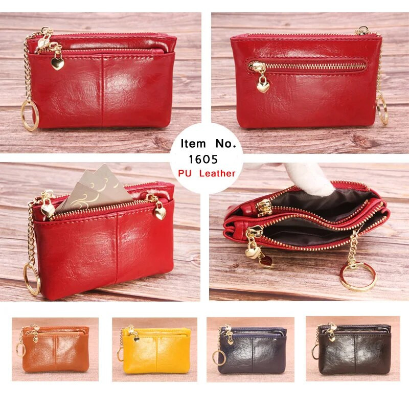 Poșete fierbinți  și portofele din PU pentru femei Poșetă pentru monede pentru femei Genți pentru bani cu fermoar mic Suport card Poșeta pentru chei