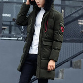 Pánska zimná bunda s kapucňou, jednofarebná, s dlhým rukávom, odnímateľný golier z umelej kožušiny, zahustená bunda, bavlnená bunda, teplo