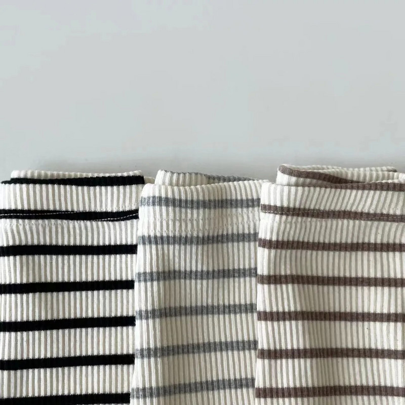 Detské jarné legíny pre dievčatá, úzke rebrované nohavice pre batoľatá, ležérne elastické, jednoduché, renderované, bavlnené nohavice pre chlapcov.