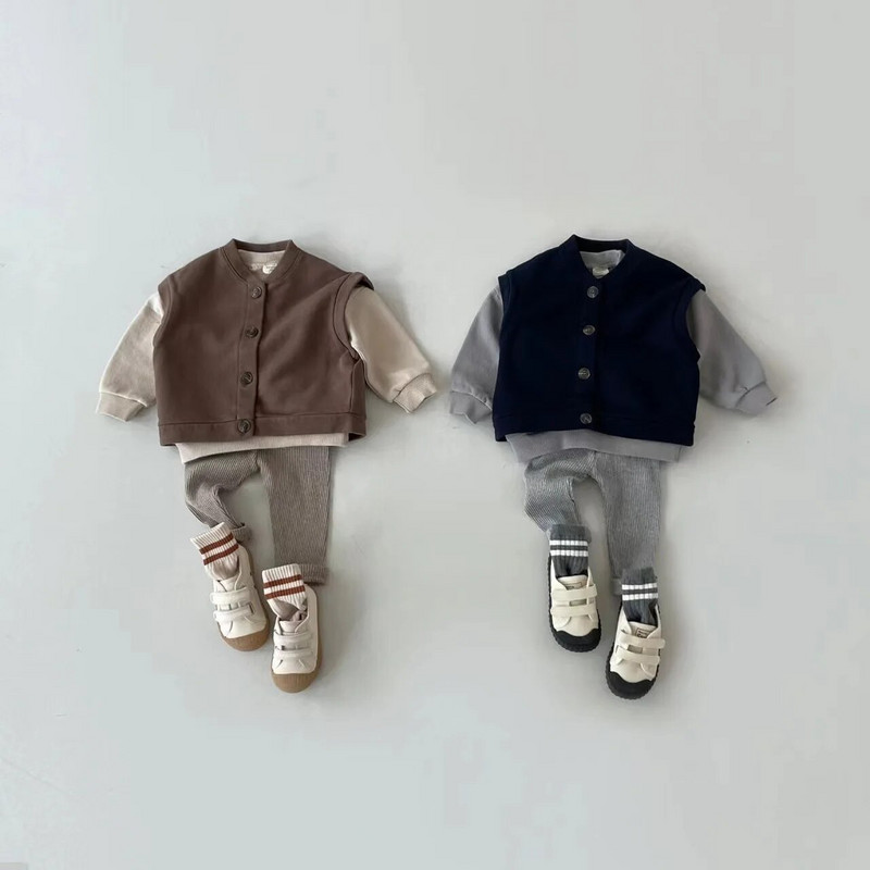 Detské jarné legíny pre dievčatá, úzke rebrované nohavice pre batoľatá, ležérne elastické, jednoduché, renderované, bavlnené nohavice pre chlapcov.