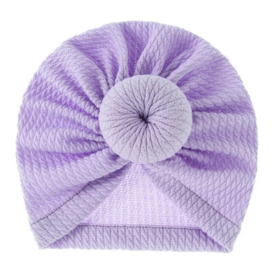 Graži spurga megzta kūdikių kepurė Miela vienspalvė kepurė kūdikiams mergaitėms berniukams turbanas minkštas naujagimių kepuraitės mezgimo kepuraitės galvos apdangalai