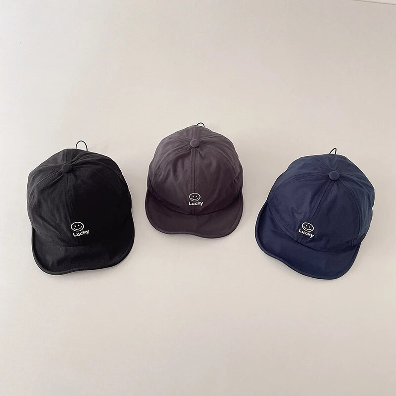 Jarné letné detské slnečné klobúky s krásnym úsmevom, detské chlapčenské dievčatá, mäkké šiltovky, baseballové čiapky, bavlnené jesenné detské šiltovky so šiltom