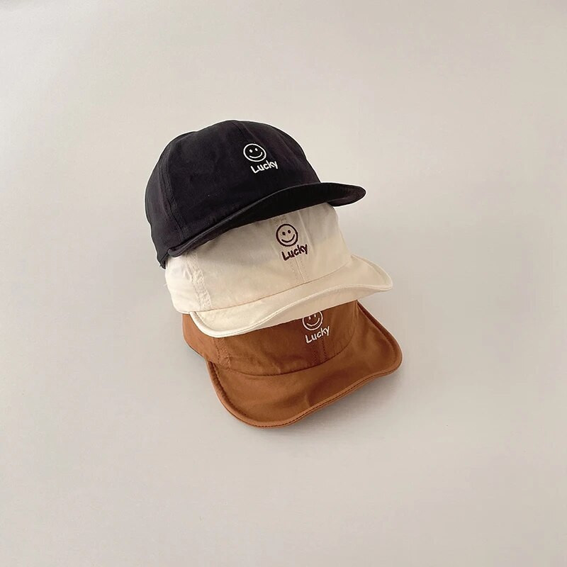 Jarné letné detské slnečné klobúky s krásnym úsmevom, detské chlapčenské dievčatá, mäkké šiltovky, baseballové čiapky, bavlnené jesenné detské šiltovky so šiltom
