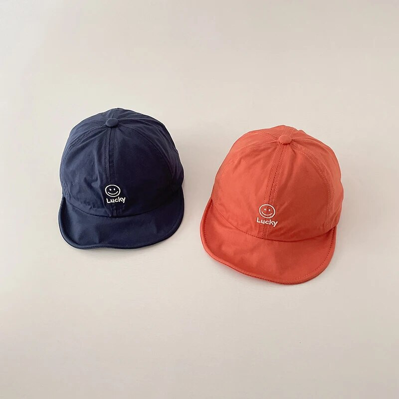 Jarné letné detské slnečné klobúky s krásnym úsmevom, detské chlapčenské dievčatá, mäkké šiltovky, baseballové čiapky, bavlnené jesenné detské šiltovky so šiltom