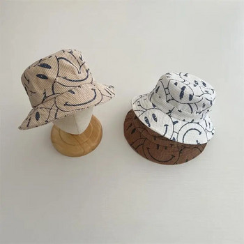 Сладка шарка Детска шапка с кофа с щампа с широка периферия Бебешки момчета Момичета Слънцезащитна рибарска шапка Детски плажни панама шапки