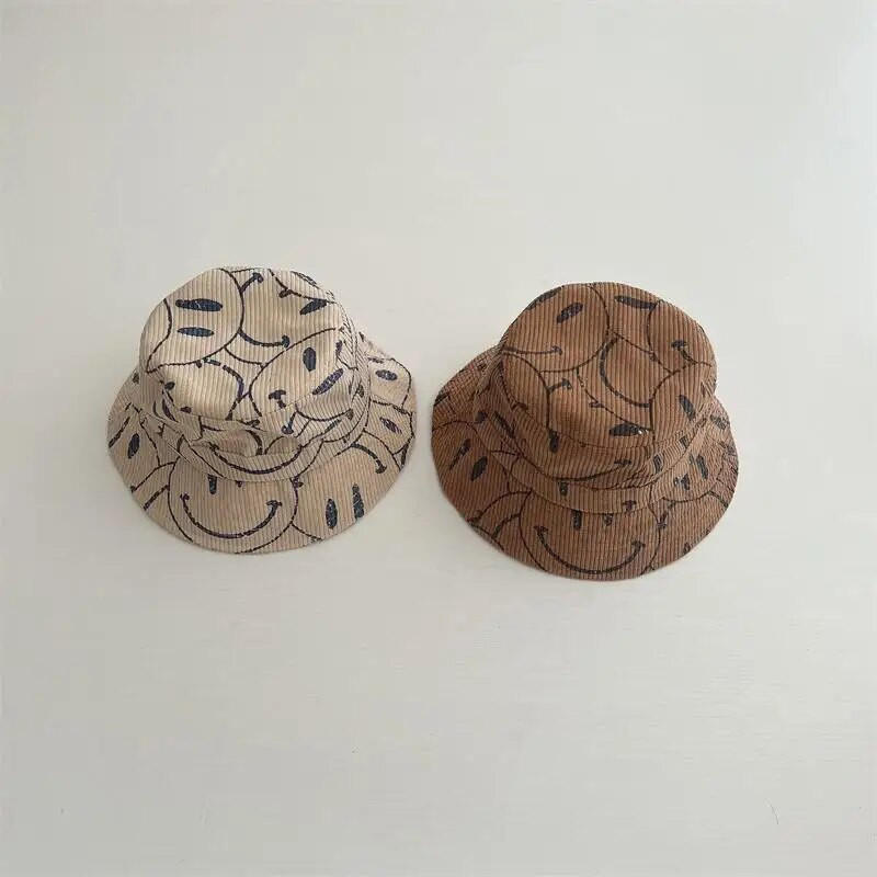 Roztomilý vzor detský klobúk s plnou potlačou a širokým okrajom pre chlapcov a dievčatá, ochrana pred slnkom, rybársky klobúk, detská plážová čiapka s panamskými čiapkami