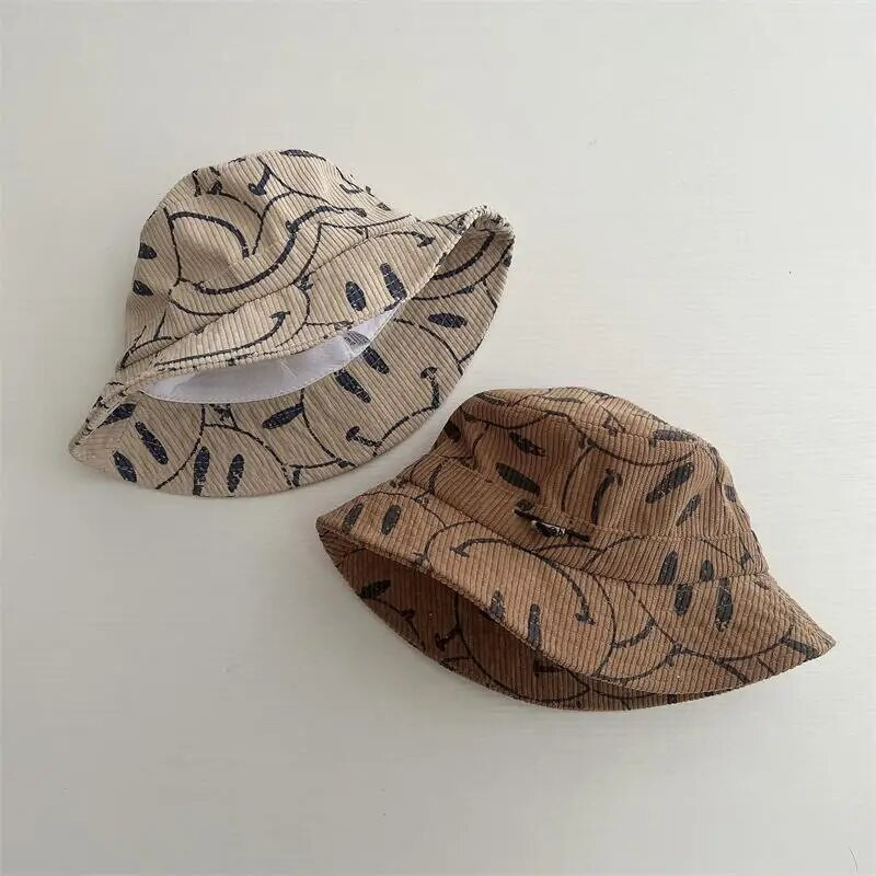 Roztomilý vzor detský klobúk s plnou potlačou a širokým okrajom pre chlapcov a dievčatá, ochrana pred slnkom, rybársky klobúk, detská plážová čiapka s panamskými čiapkami