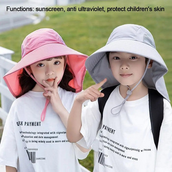 Αντιηλιακό εξωτερικό καπέλο παραλίας Ρυθμιζόμενο παιδικό καπέλο κουβά Καπέλο πλατύ γείσο Καπέλο προστασίας από υπεριώδη ακτινοβολία